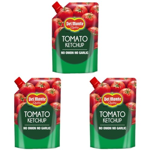 Image of Del Monte Tomato Ketchup - No Onion No Garlic, 900 g| No MSG |100% Vegan | Tomato Sauce (Pack of 3)