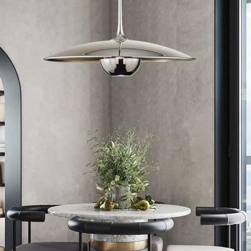 Plafonnier milieu du siècle chrome pour chambre moderne