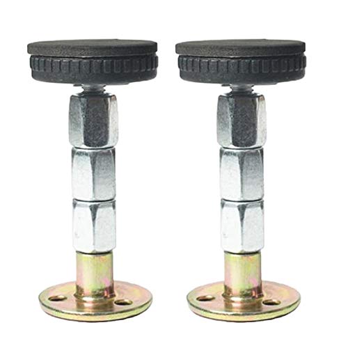 Baoblaze 2x Estrutura De Cama De Rosca Ferramenta Anti-vibração Cabeceira De Cama Fixa Parede Telesc