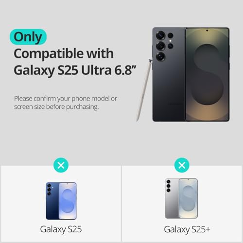 Image of Nillkin Phone Case for Samsung Galaxy S25 Ultra 6.8 inch with Magnetic Wireless Charging, MagSafe Case Compatible with Lens & Screen Protection, Thin & Light Cover, Raised Texture Design, Black