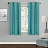 MYSKY HOME Grommet top Thermal Insulated Window Blackout Curtains for Kids Room, 42 x 63 Inch, Teal, 1 Panel
