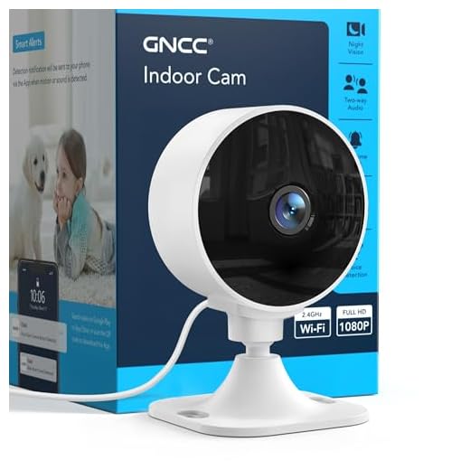 GNCC 2.4GHz Indoor Security Camera for Home, 1080P Baby & Pet Cam, 1-Pack