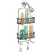 iDesign Vine Metal Wire Hanging Shower Caddy, Extra Wide Space for Shampoo, Conditioner, and Soap with Hooks for Razors, Towels, and More, 10.5