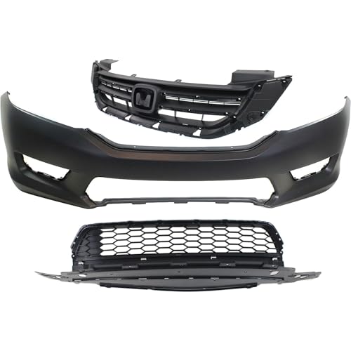 Garage-Pro Front Bumper Cover Kit For Honda Accord 2013-2015, front bumper replacement, Sedan EX/EX-L/LX/Sport, 2.0L/2.4L Engine, Without Adaptive Cruise Control, Primed