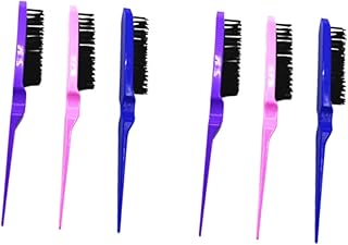 FRCOLOR 6 Pçs Pente De Couro Cabeludo Pente De Provocação De Cabelo Escova De Cabelo De Raiz Escova De Provocação Masculina Pente De Bigode Três Fileiras Escova De Provocação De Salão