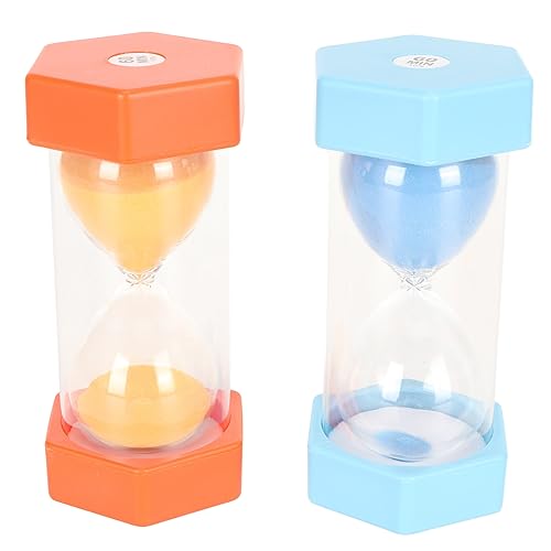 Haofy Temporizador de Reloj de de 60 Minutos, 2 Unidades, Reloj de Reutilizable con Tamizada con Precisión, Herramienta de Gestión del Tiempo para Aula, Hogar, Oficina, Cocina, Soporte para TDAH