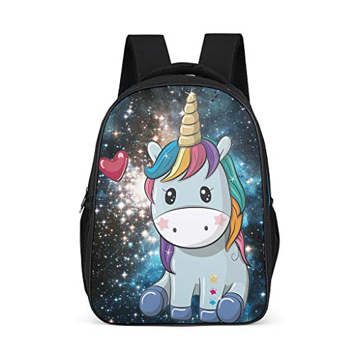 Knowikonwn: Mochila Escolar para niños  diseño de Unicornio Gris Talla única