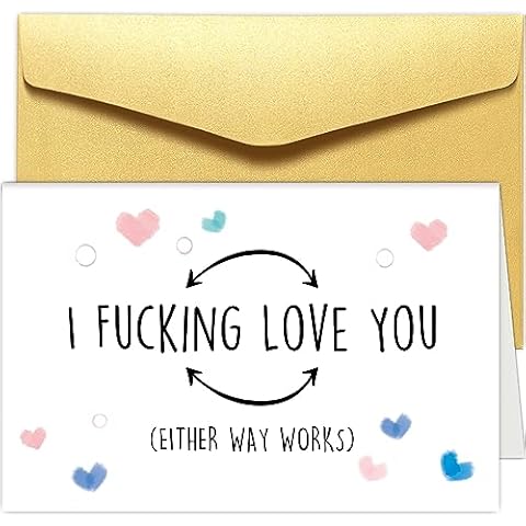 Funny Anniversary Card for Him Her, Naughty Birthday Card for Man Women, Valentine's Day Card, I Fucking Love You Card, Love Fucking You Card Cover