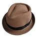 Black and Brown Wool Felt Trilby Fedora Hat Coffee Color M