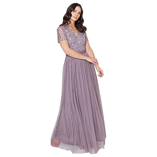 Maya Deluxe Damen Maya Deluxe Maxi Brautjungfernkleid, Moody Lilac, 54 EU (...