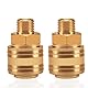 2stk Druckluftkupplung Innenstecker 1/4 Außengewinde Messing AG 1/4 Zoll Kupplungsstecker Kupplungsdose Schlauchstecker Ventilsteckdose Gewindestecker