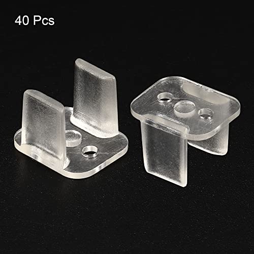Image of MECCANIXITY LED Neon Mounting Clips Holder Mounting Bracket Support Fixing Clamps Fit 8mm Silicone LED Neon Strip Lighting, Pack of 40