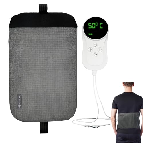 Lifelong Heating Mat with Digital Display Controller | Back Heating Pad for Period Cramps, Shoulder, Neck, Abdomen, Knee Pain | 9 Heat Setting, Max 90°Celcius Heat | Heating Pad with Auto Shut Off 22''x13