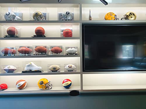 Displaygifts Deluxe Uv Acrylic Full Size Football Display Case Stand With Mirror, Riser Stand, Acfb18M #TOP1