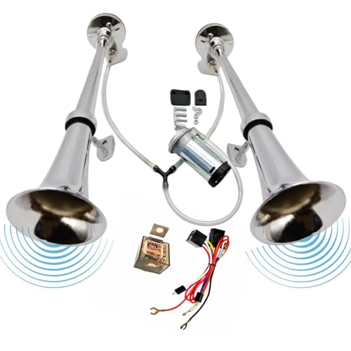 Bocina de camión con doble tono soprano y bajo para máxima seguridad en 12V