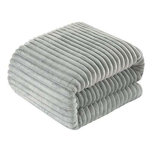 Chic Home Fargo 3 Piece Comforter Set Microplush Channel Quilted Solid Micromink Backing Bedding - Pillow Shams Included, King, Grey #TOP2