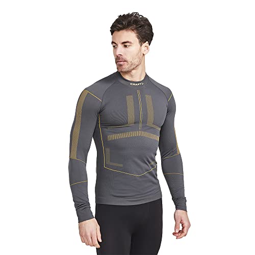 Craft Sportswear Men's Active Intensity Cn Ls, Granite-Amber, Large #TOP24