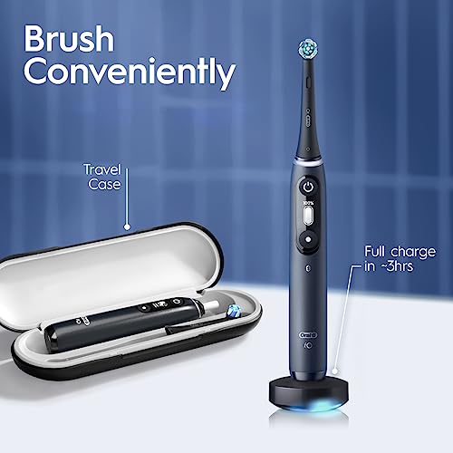 Image of Oral-B Adult Io Series 7G Electric Toothbrush With Replacement Brush Head, White Alabaster, 1 count