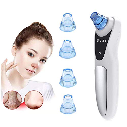 Preisvergleich Produktbild Mitesserentferner Vakuum Mitesser Sauger, NIAGUOJI Porenreiniger mit 4 Austauschbare Schönheit Köpfe Porensauger und 4 Mitesser-Extraktor für die Gesichtshautbehandlung (USB-Aufladung)