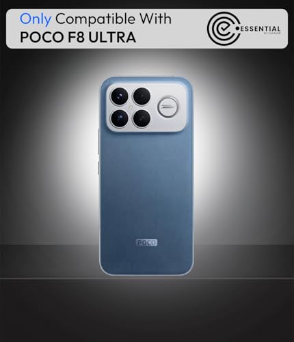 Image of KAPAVER Essential Back Cover Case Compatible with Poco F8 Ultra (PC+TPU) (Poco F8 Ultra - Magnetic Black)