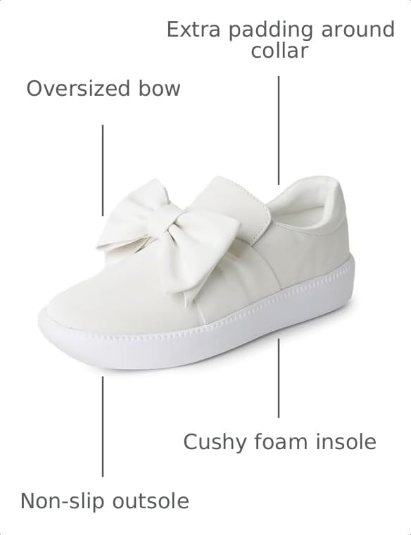 Image of J. Adams Wally Platform Sneakers for Women - Comfortable Slip On Shoes with Bow