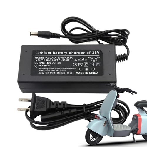 Cargador Inteligente De Carga Rápida Para Scooters Eléctricos - Mantenimiento De Batería Avanzado | Adaptador De Potencia De Ahorro De Energía Rápido Compatible Con Bicicleta Eléctrica, Kart A Deriva