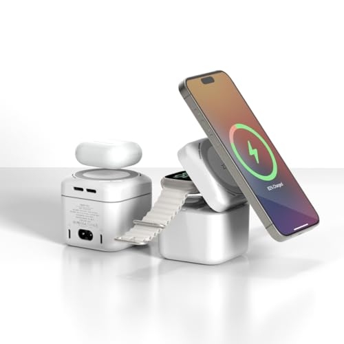 Caricabatterie wireless tutto in uno: il caricabatterie Zip 3 in 1 non solo ha 3 porte di ricarica wireless (per iPhone/iWatch/iPod), ma ha anche 2 porte di ricarica USB C da 33 W, così puoi caricare fino a 5 dispositivi contemporaneamente.