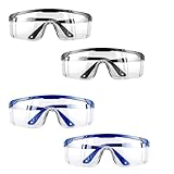 Protection professionnelle : ces lunettes de sécurité industrielles sont très légères et confortables à porter. Les verres transparents durent plus longtemps, sont équipés de protections latérales et protègent vos yeux de la poussière, du vent, des chocs, des éclaboussures et de l'éblouissement.