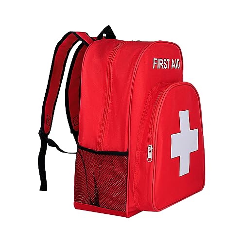 Image of First Aid Bags Empty First Aid Backpack Empty Medical Storage Bag for First Aid Kits Pack Emergency Hiking Backpacking Camping Cycling Riding Climbing Travel Car