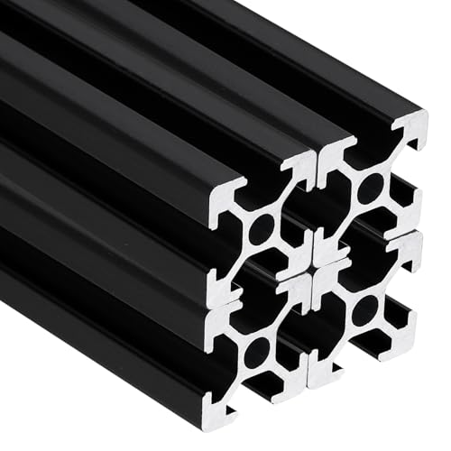 sourcing map 4Pcs 100mm T Slot 2020 Aluminum Extrusion Profile Linear Rail