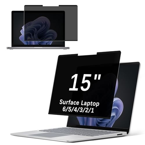 Image of NicMool Magnetic Privacy Screen for 15 inch Surface Laptop 6/5/4/3/2/1, Microsoft Laptop Screen Protector, Anti Glare Blue Light Scratch Privacy Filter Protector for Microsoft Surface Laptop 15 inch