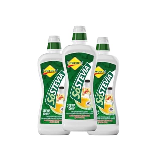 3 Adoçante 100% Só Stevia Liquido 65ml Lowçucar