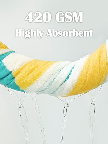 Jacquotha 100% Cotton Bath Towels Set Of 2, Highly Absorbent Towels For Bathroom, Hotel, Spa, Large Bathroom Towels Striped 55 X 27.5 Inches (Peach-Pink & Teal) #TOP5