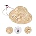 UKCOCO Dog Supplies 1pc Adjustable Exquisite Pet Straw Hat Cat Sunshade Straw Hat (Random Color)