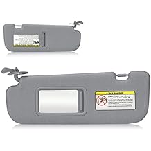 Left Driver Side Gray Sun Visor for Hyundai Elantra 2011 2012 2013 2014 2015, Car Sunvisor NOT fit GT Model Replacement 852103X000TX