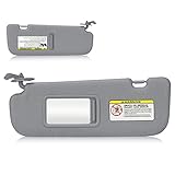 Sun Visor for 2011-2015 Hyundai Elantra, Left Driver Side Gray Sunvisor (NOT fit GT Model) Replacement 852103X000TX