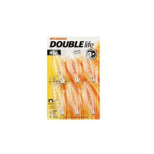 SYLVANIA 6-Pack 40-Watt (Candelabra Base (E-12) Base Soft White Dimmable for Indoor or Enclosed Outdoor Use Only Decorative Incandescent Light Bulb