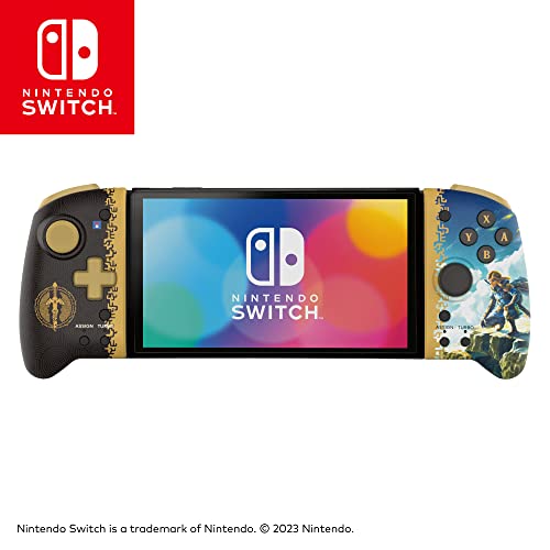 HORI Split Pad Pro (The Legend of Zelda™: Tears of the Kingdom Edition) Manette mode portable pour Nintendo Switch et Nintendo Switch OLED - Licence officielle Nintendo