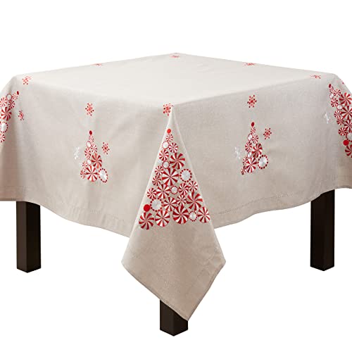 Peppermint Christmas Tree Tablecloth