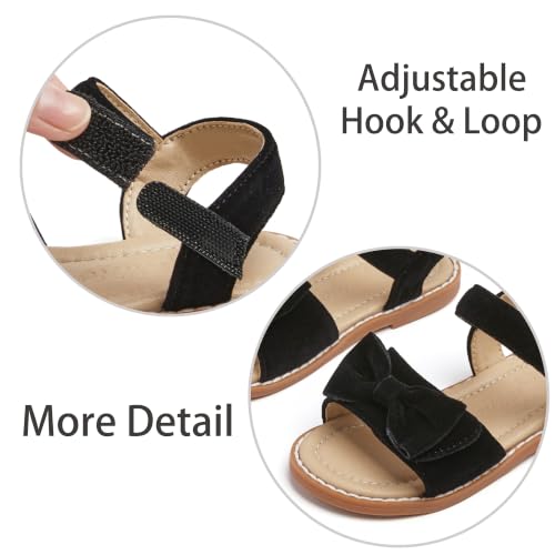 Image of ESTINE Toddler /Little Kid Girls Bow Open Toe Flat Evening Dress Sandals