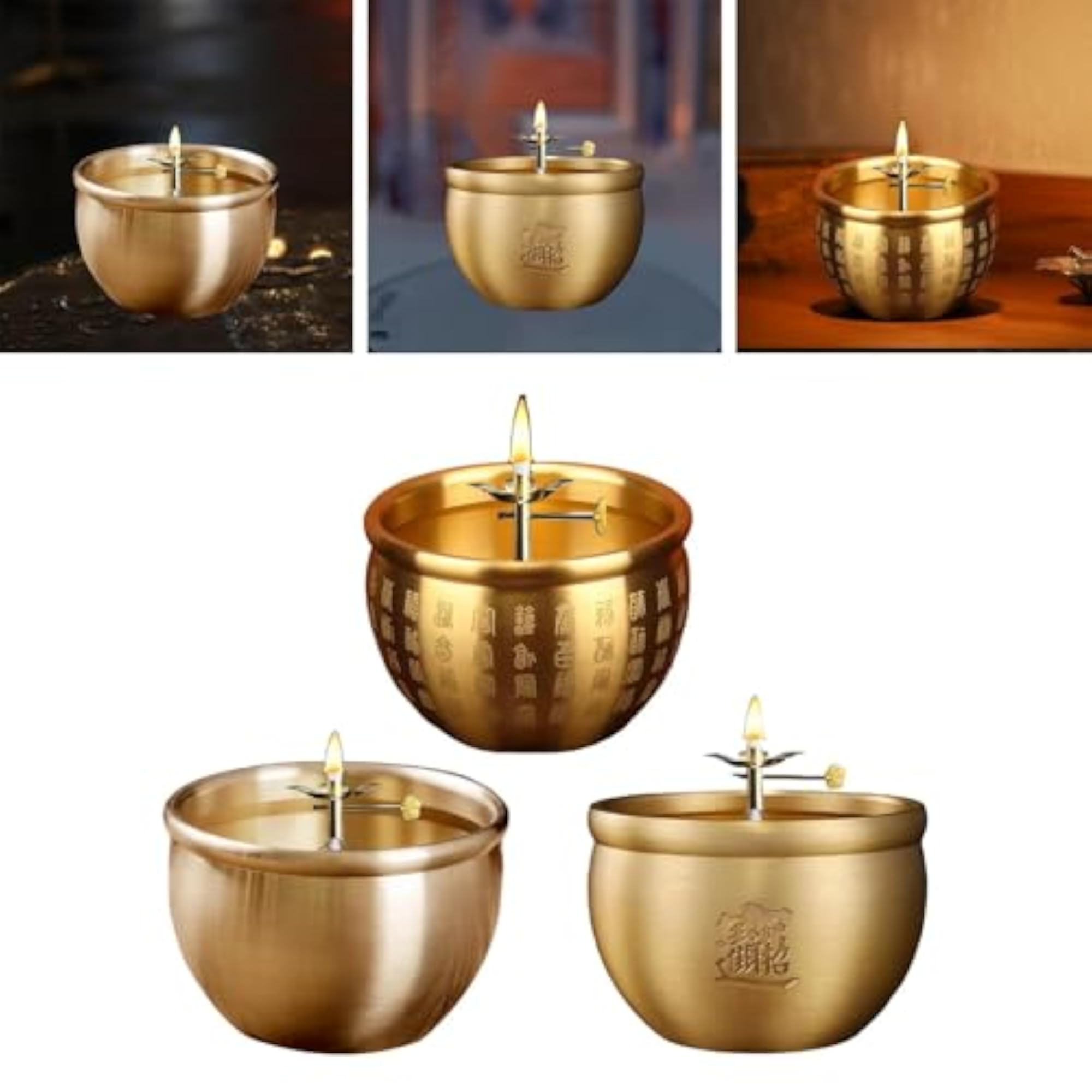 Retro Oil Lamp Butter Lamp Holder, Kitchen Centerpiece