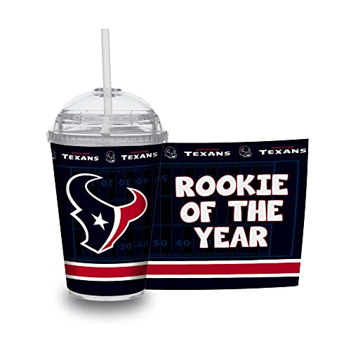 Image of Rico Industries NFL Football Rookie of The Year 12oz Acrylic Tumbler, Youth Tumbler with Swirly Straw