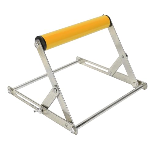 Fockety Supporto per Miter, Supporto per il Supporto del Rullo Ad Altezza Regolabile con Rulli a Sfera Struttura di Supporto Triangolare, Supporto per Tavolo per attività di Taglio (YELLOW)