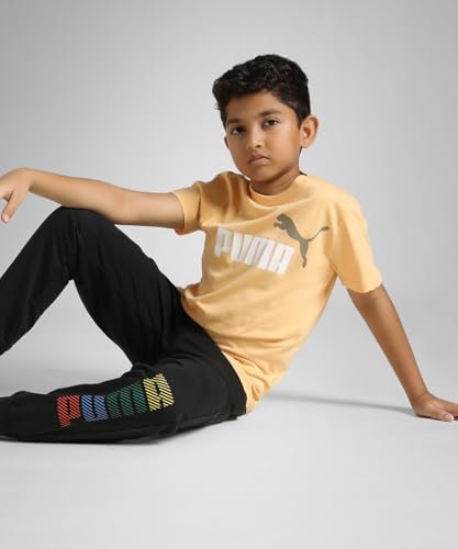 Image of Puma Boy Cotton Solid Regular Fit Tees