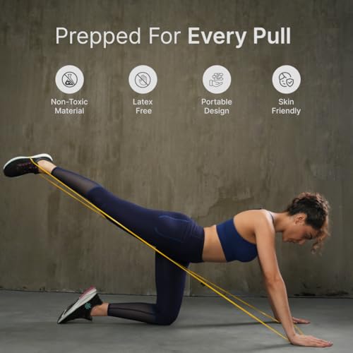 Image of CULT Light Resistance Band for Workout (3-7 kg) | Elastic Band for Home Exercise for Men & Women | Theraband & Gym Equipment (Yellow)