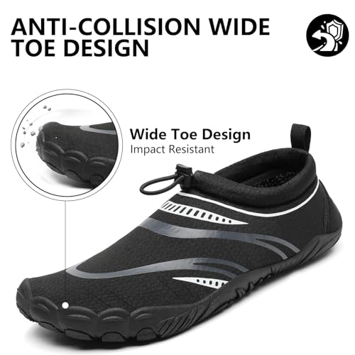 Image of Mishansha Womens Mens Water Swim Shoes Wide Toe Box Barefoot Shoes US Size 5.5-13.5 Women / 3-11.5 Men