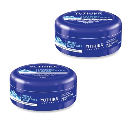 Image of Yuthika Intense Winter Care Cream 50ml (Pack of 2) Non Greasy Daily Moisturizer | For Dry, Rough & Very Dry Skin