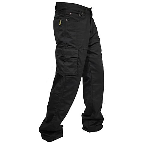 newfacelook Men's Denim Motorcycle Jeans with Protection Cover