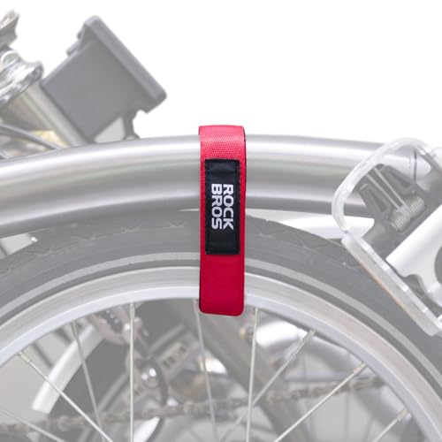 ROCKBROS Holding Strap for Folding Bike, Hook and Loop Fastener Strap Trouser Clips Universal for Brompton Bike Fastening Frame