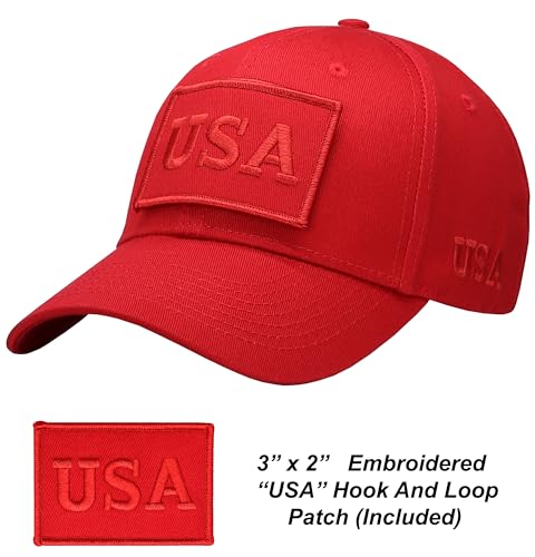 Image of Antourage American Flag Unisex Baseball Hat for Men and Women | USA Flag Mesh Snapback Flat Visor Cap + 2 Patriotic Patches